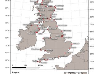 Map UK NEAFC Registerd Ports