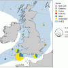 Total aggregated estimations of wrasse landings (tonnes) within UK Exclusive Economic Zone (EEZ) between 2012 and 2022, averaged per ICES area (source: MMO, 2024).